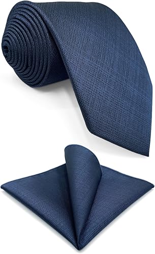 Vista 26 de S&W SHLAX&WING Conjunto de corbata de color sólido y pañuelo de bolsillo para hombre C33