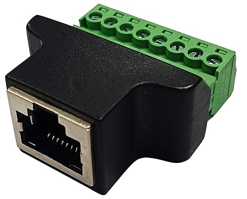 Miniatura 5 de CGTime - Conector macho RJ45 a 8P 8C hembra tipo tornillo terminales Ethernet red Plug Cable para AV CCTV UTP DVR Cat5 Cat5e Cat6 Cat7 en línea