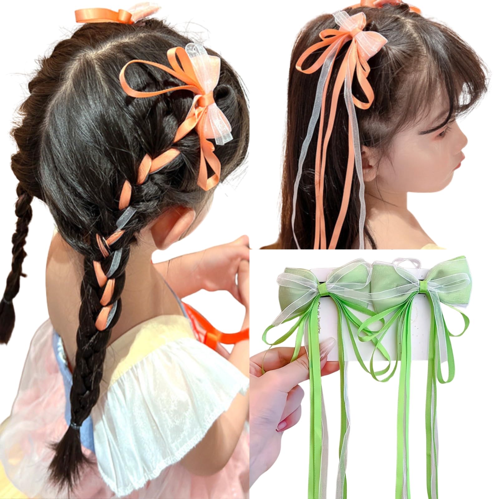 星空リボン☆ベビーヘアクリップ　ヘアゴム Amazon.co.jp: snugly リボン ヘアアクセ かみどめ ヘアクリップ