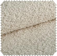 NOVELY® Centro Bouclé Furniture Fabric Cuddly Soft Voluminous Waterstop Upholstery Fabric Sold by the Metre 1 Running Metre Colour: 01 Cream