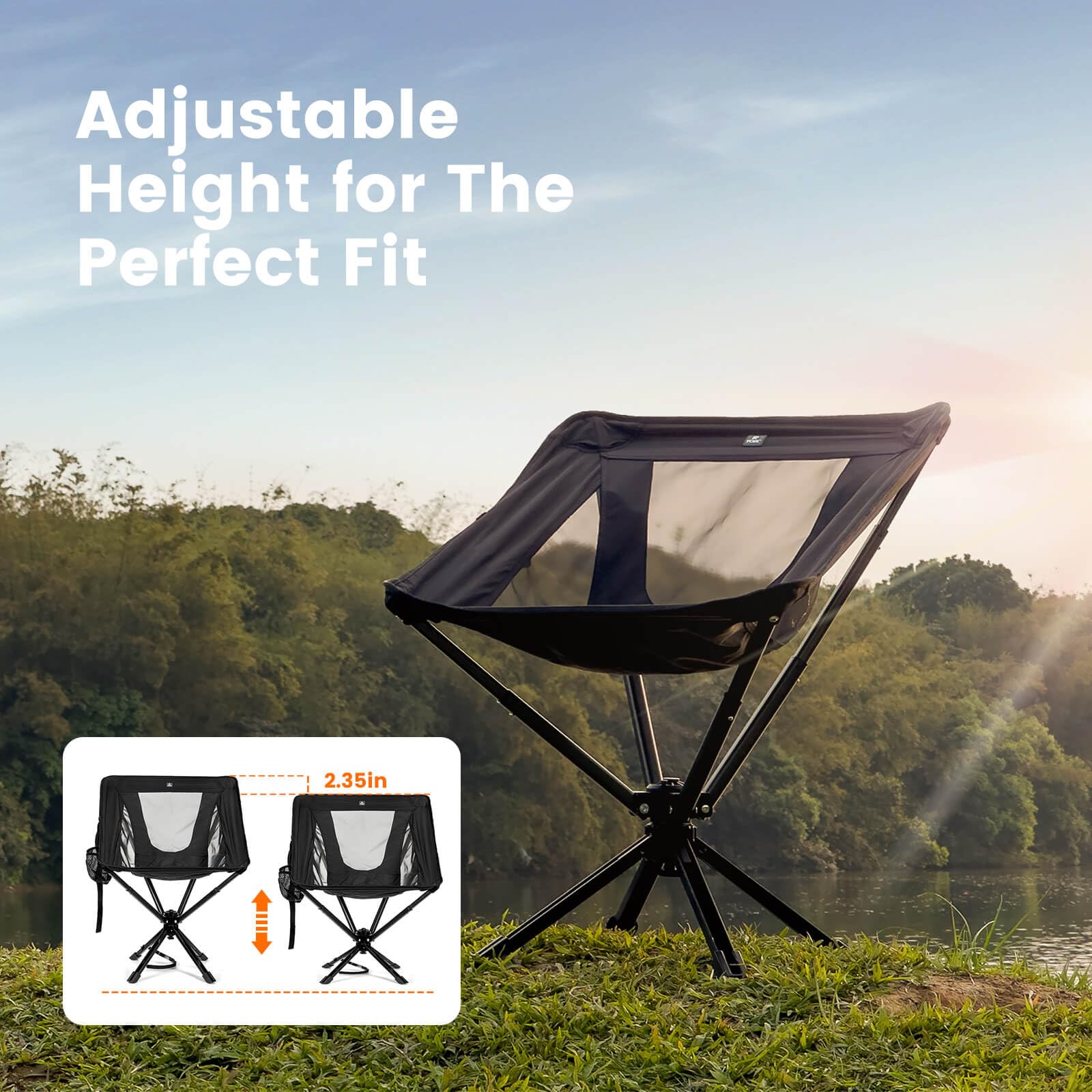 Amazon.com: TCEK Portable Camping Chair - SwivelCore 180