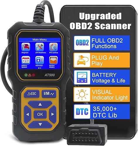 Car OBD2 Scanner Code Reader Engine Fault Code Reader iKiKin AT500 Professional Reader Scanner Diagnostic Tool Check Engine Light Scan Tool for OBD