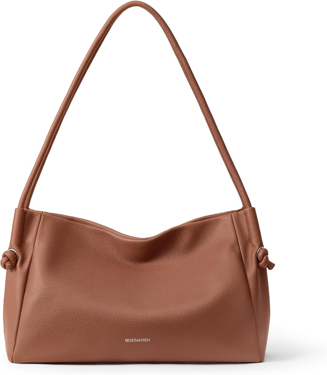 Shoulder Bag for Women Pebbled Vegan Leather Purse Soft Handbag