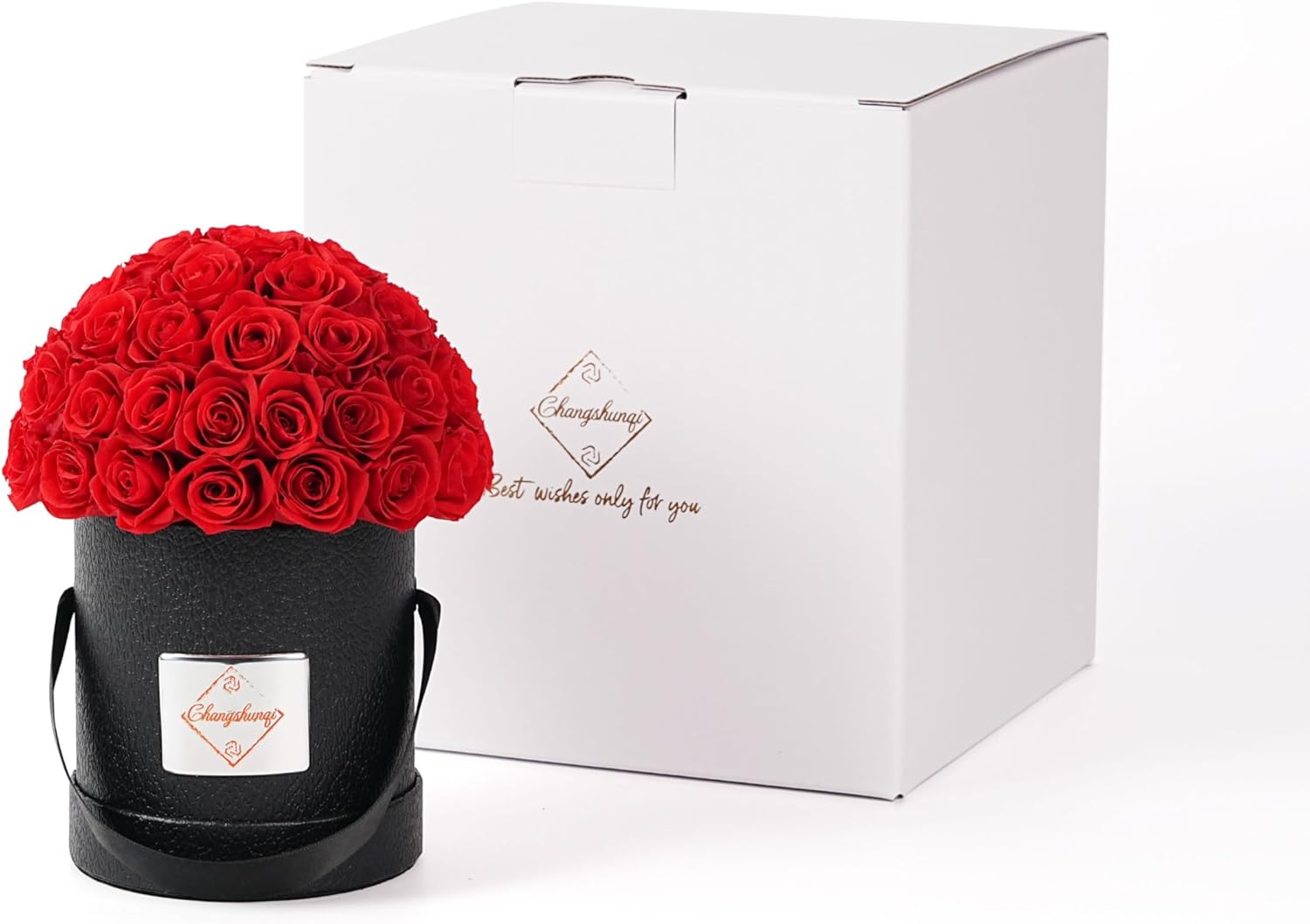 Changshunqi Flowers Roses Forever Gifts for Women - 49 Preserved Flowers Real Roses Birthday Flower Gifts for Delivery Women Wife Mother Eternal Rose for Valentines Mothers Day Gift for Mom Grandma - Image 9