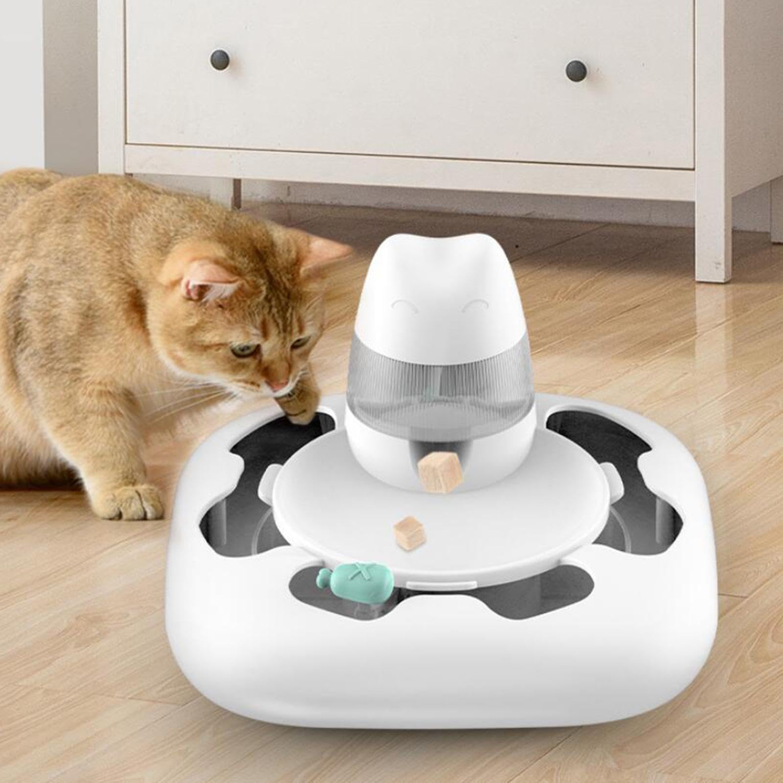 Dispensador de Comida para Gatos, Comedero, Juguete Interactivo para El Enriquecimiento Ambiental de Gatos.