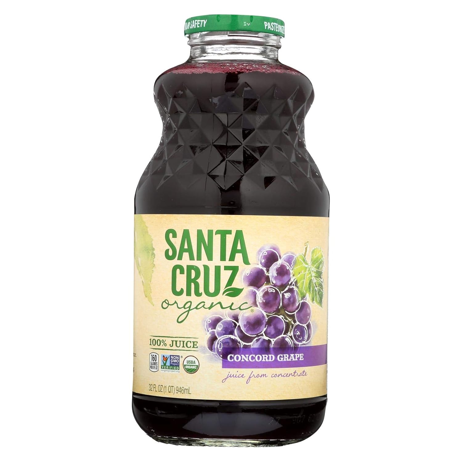 Santa Cruz Organic Concord Grape Juice, 32 Ounce -- 12 per case.
