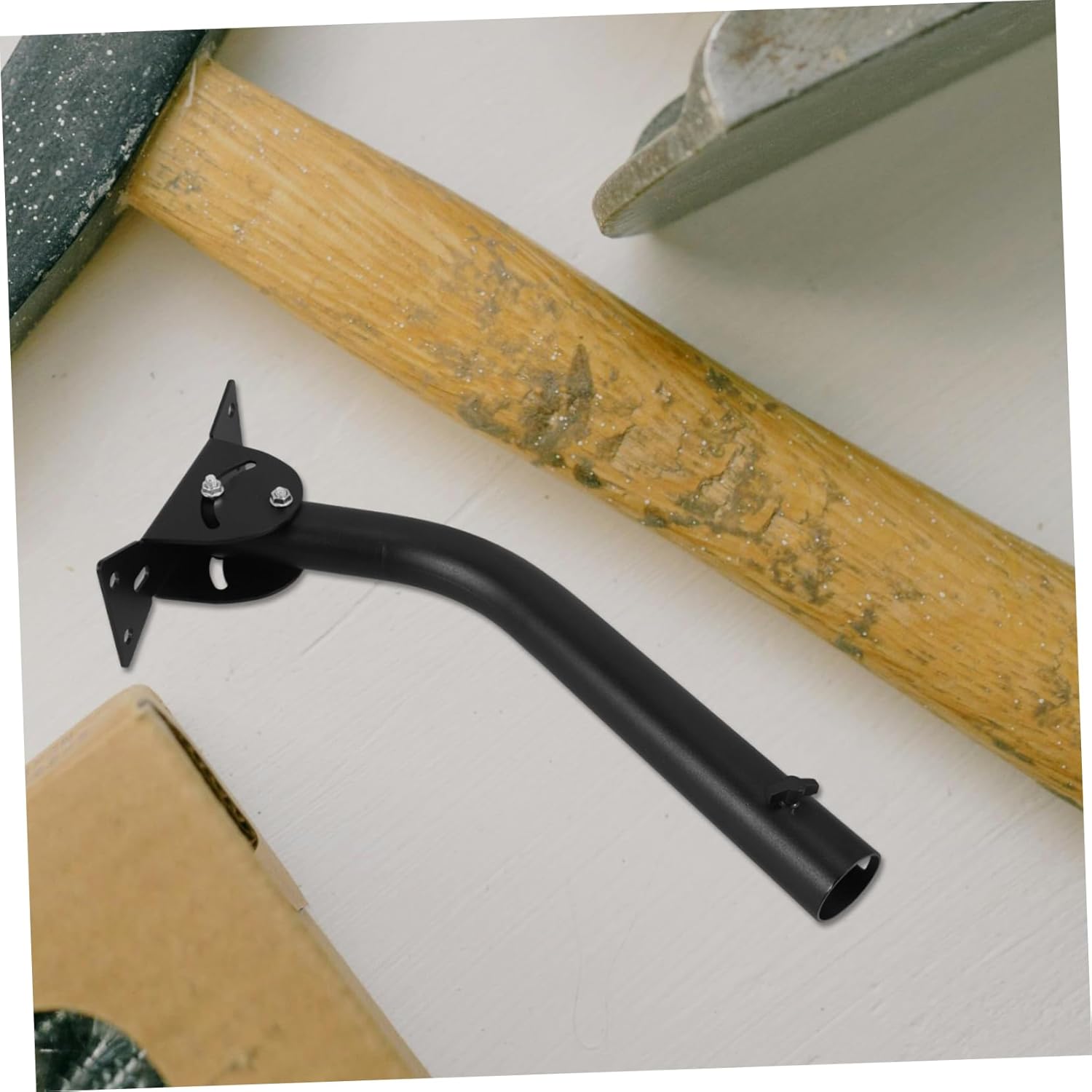 Outdoor Portable Antenna Pole Mount Kit for Rv and Roof Lightweight Weather Resistant Bracket with Easy Installation for Home Garden and Camping Use Black