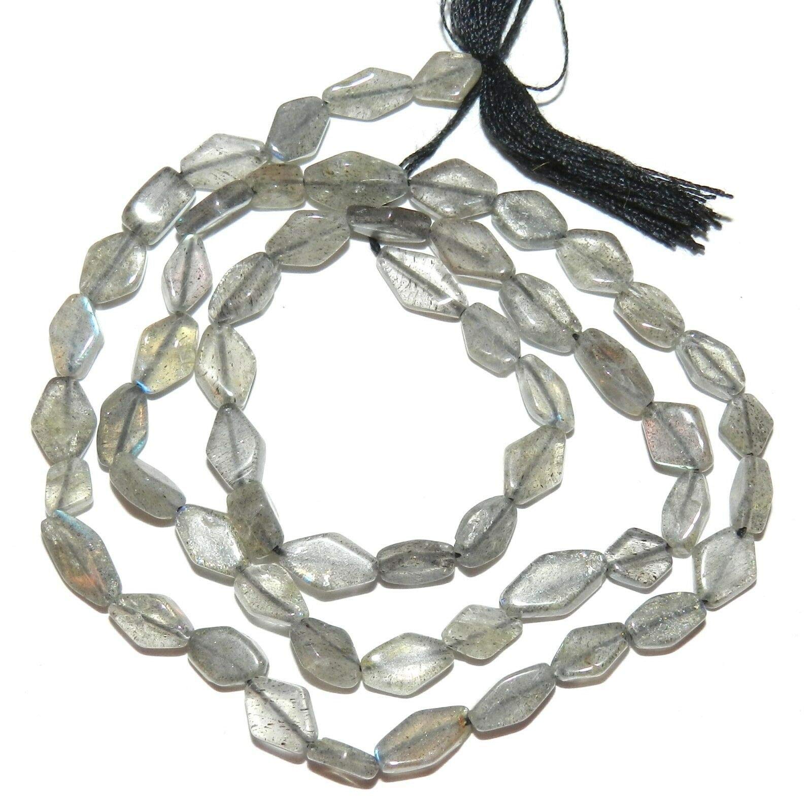 Flat Diamond Handcut Natural Spectrolite Gemstone Beads