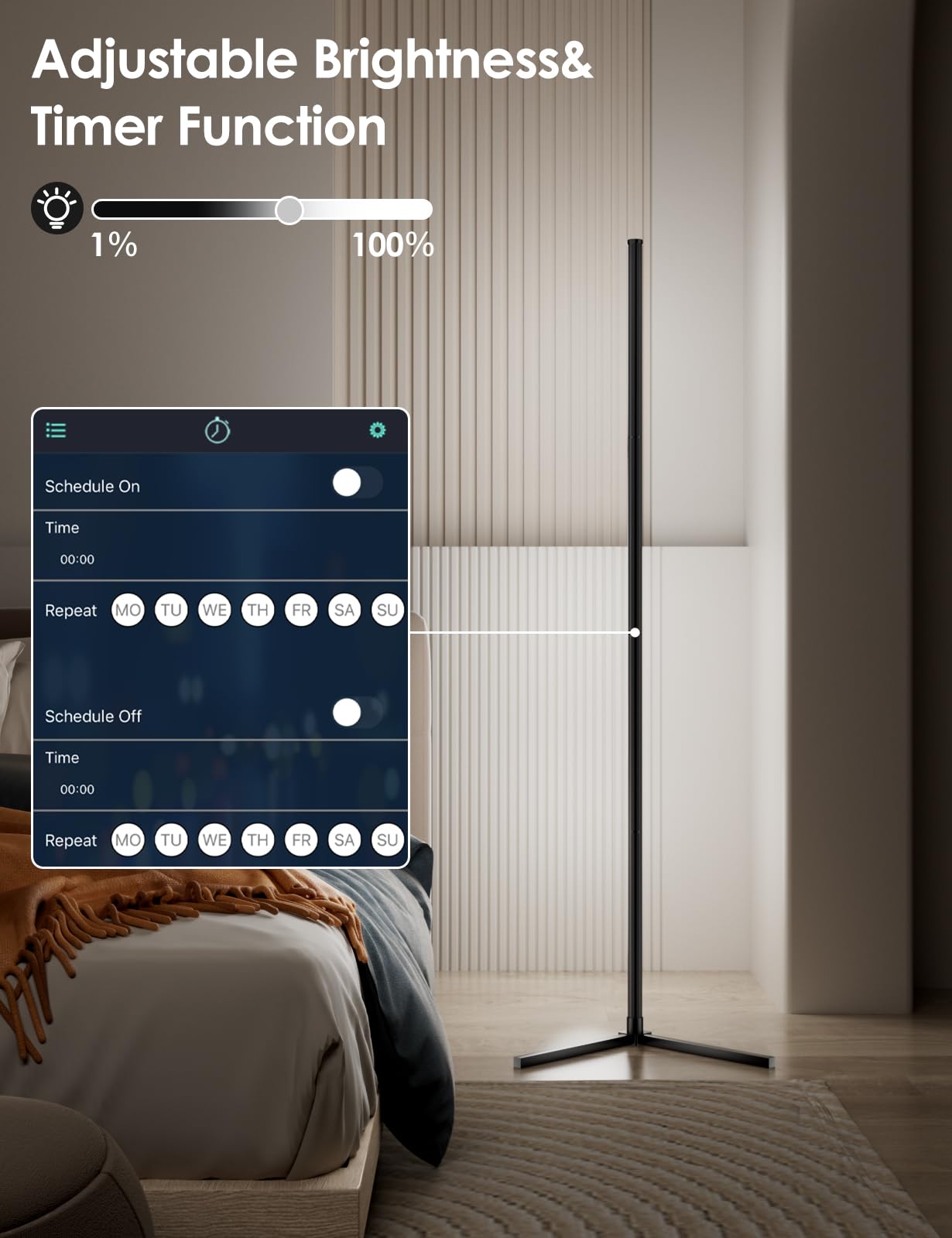 カラー調節可能なLEDフロアランプ Amazon.co.jp : RGBコーナーフロアランプ、64インチRGBカラーチェンジ