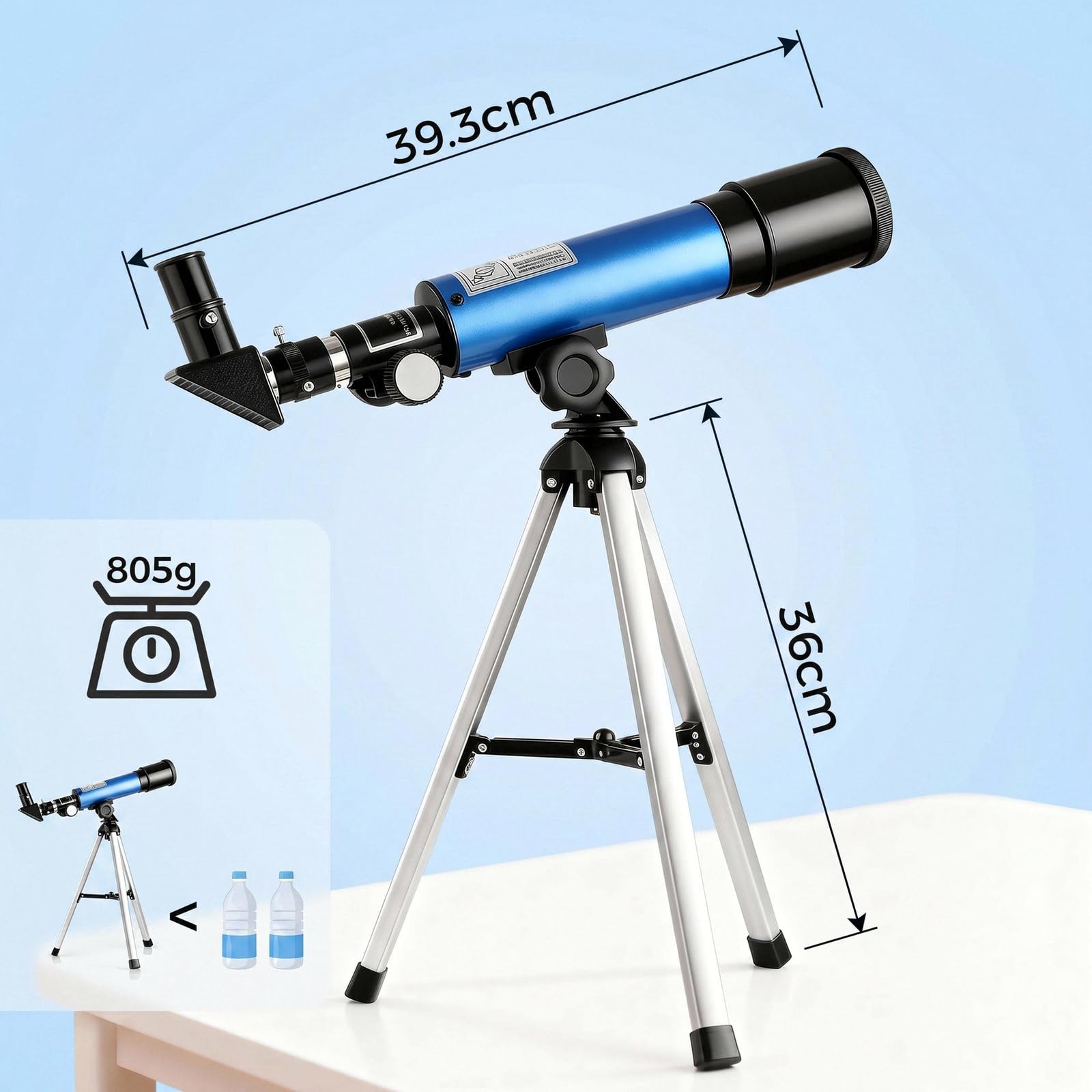 Télescope pour Enfants 6-12 Ans | 50mm Ouverture 360mm