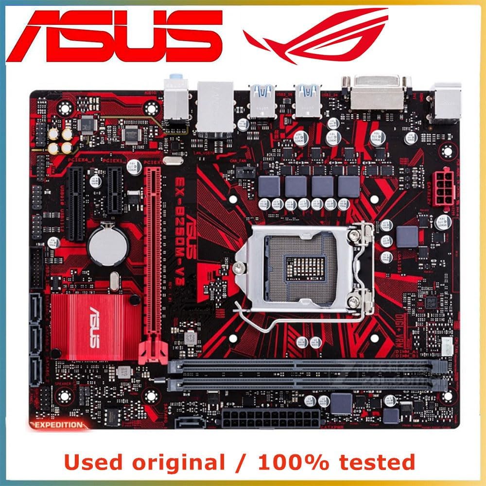 Electronics - For ASUSs EX-B250M-V3 Computer Motherboard LGA 1151 DDR4 32G For Intel B250 Desktop Mainboard III PCI-E 3.0 X16