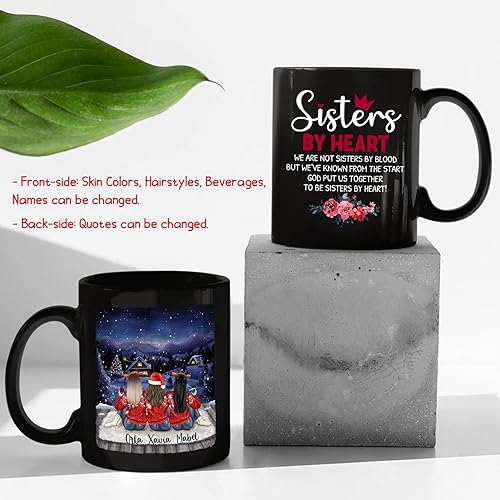 Vista 53 de Taza personalizada de mejores amigas para mujer, taza personalizada para mejor amiga, mejor amiga, mejores amigas, hermanas del alma, taza Taza de 3