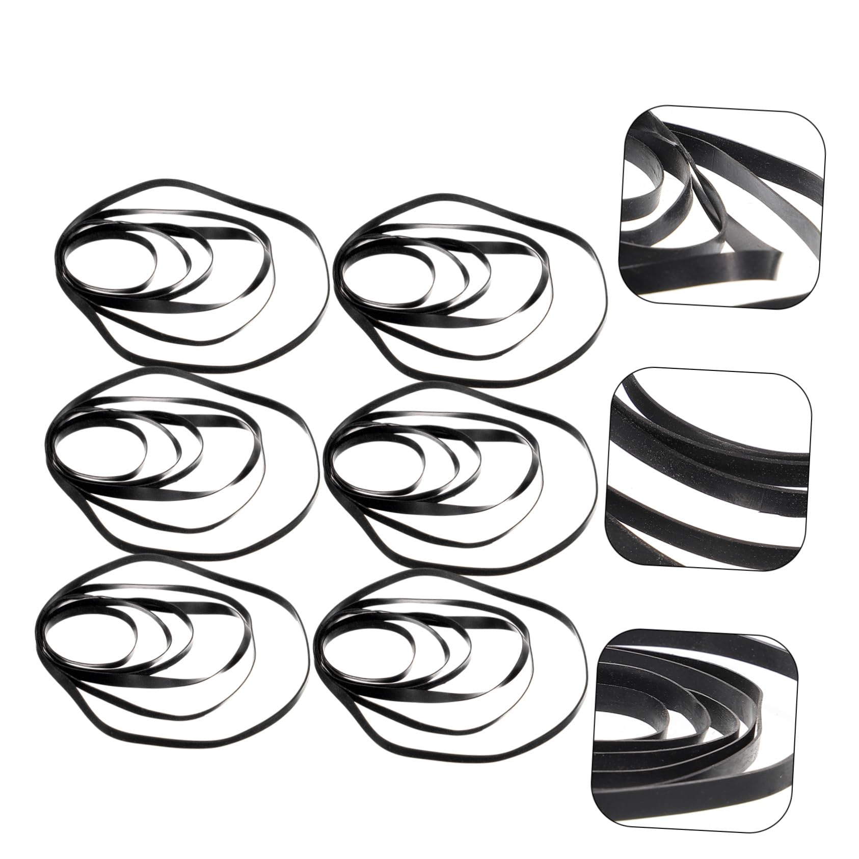 50 pezzi Cinghie Piatti Quadrate in Gomma per Registratore Cassette Cinghie Ricambio Resistenti per Lettori Nastro Dvd e CD Drive Antiusura e Trascinamento Ottimale Compatibili