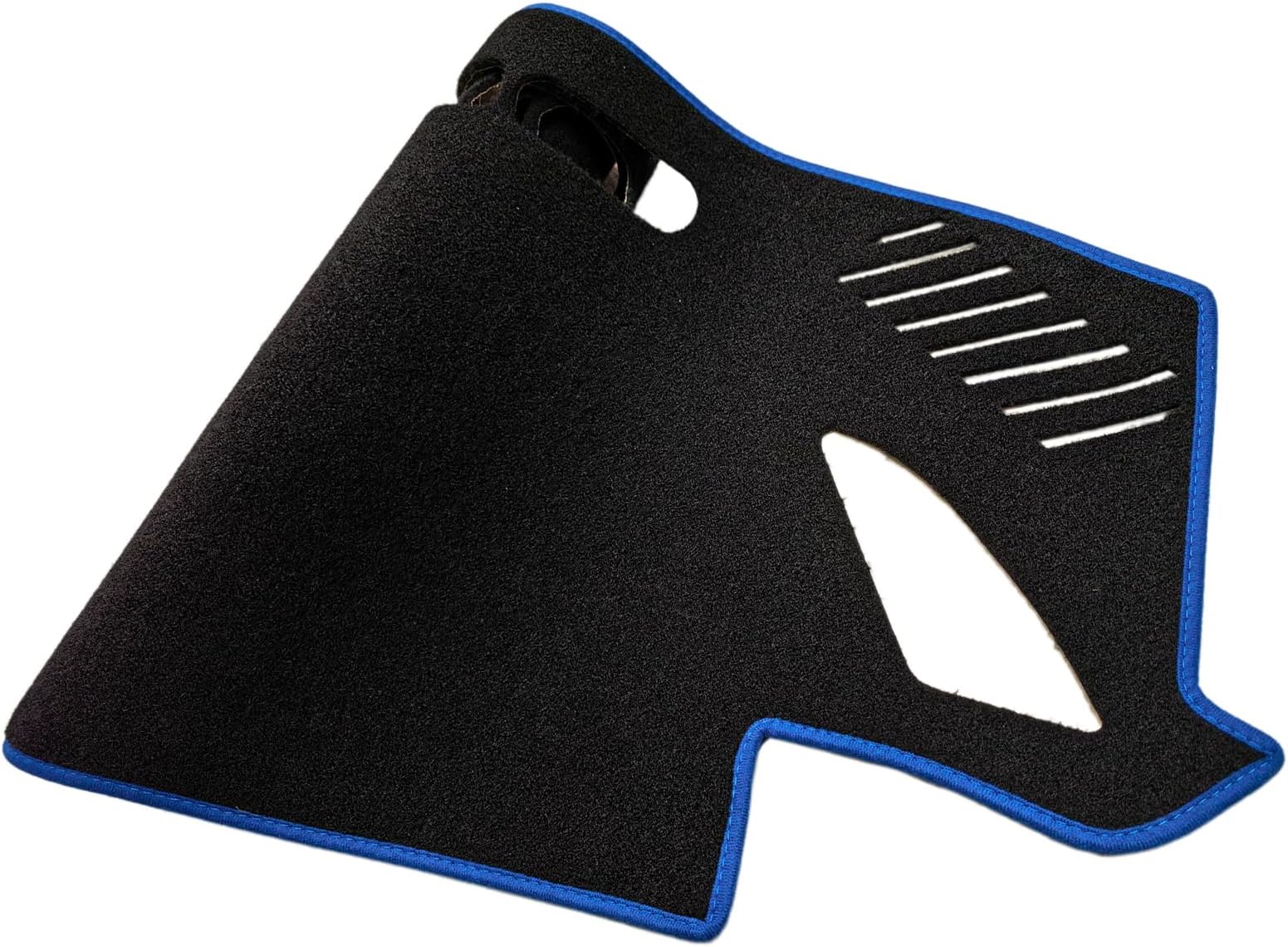 Dashboard Mat - Premium Polyester Fiber, Non-Slip Heat Resistant Dash Cover Protector (Compatible with Honda Accord 7th Gen Euro R Acura TSX Coupe 2003~2008, Black+Blue Edge)