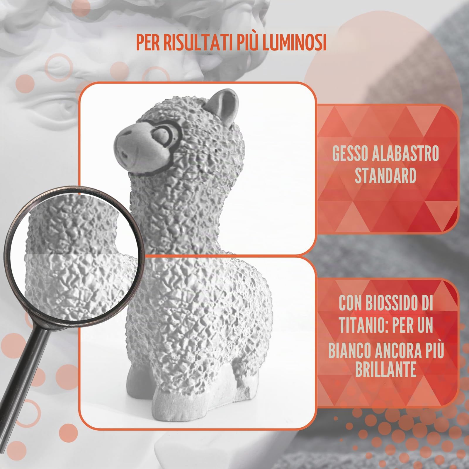 TFC - Gesso alabastro, bianco naturale, 5 kg, per stampi in silicone, per dipingere e modellare, impronta mano, pancia per bambini, molto fine