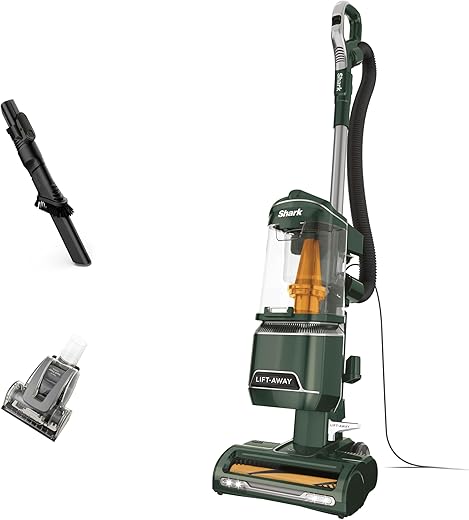 Shark Corded Upright Vacuum Cleaner 1.1L with Anti Hair Wrap Technology, Pet Model, LED Headlights, Lift-Away, Anti-Allergen, 8m Cord, 750W, 3 Attachments inc Pet Tool, Green, NZ691UKT