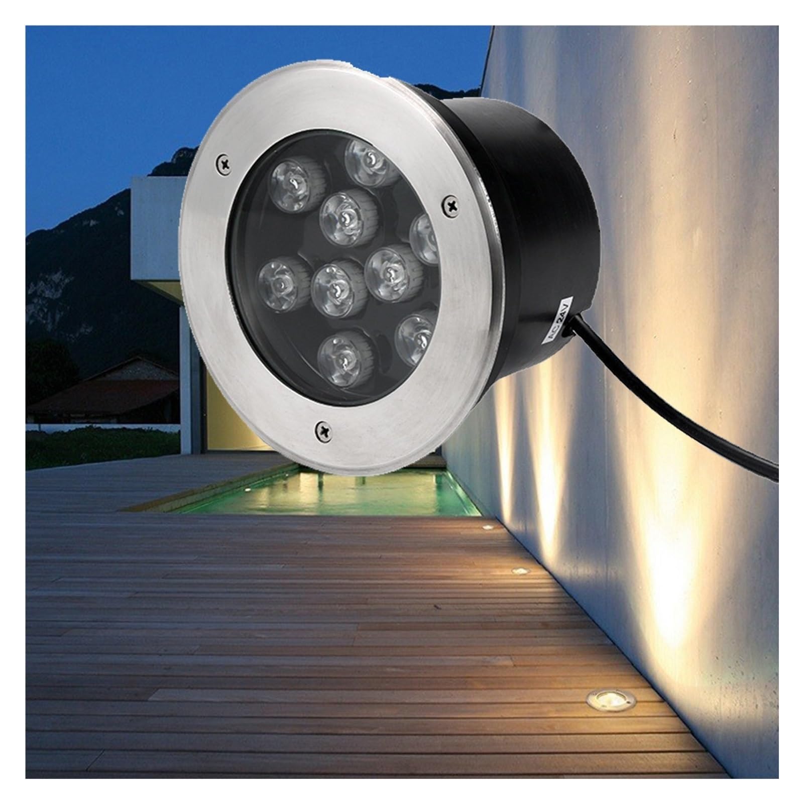 Projecteur de paysage sous-marin et anneau lumineux LED fontaine DC 12V piscine