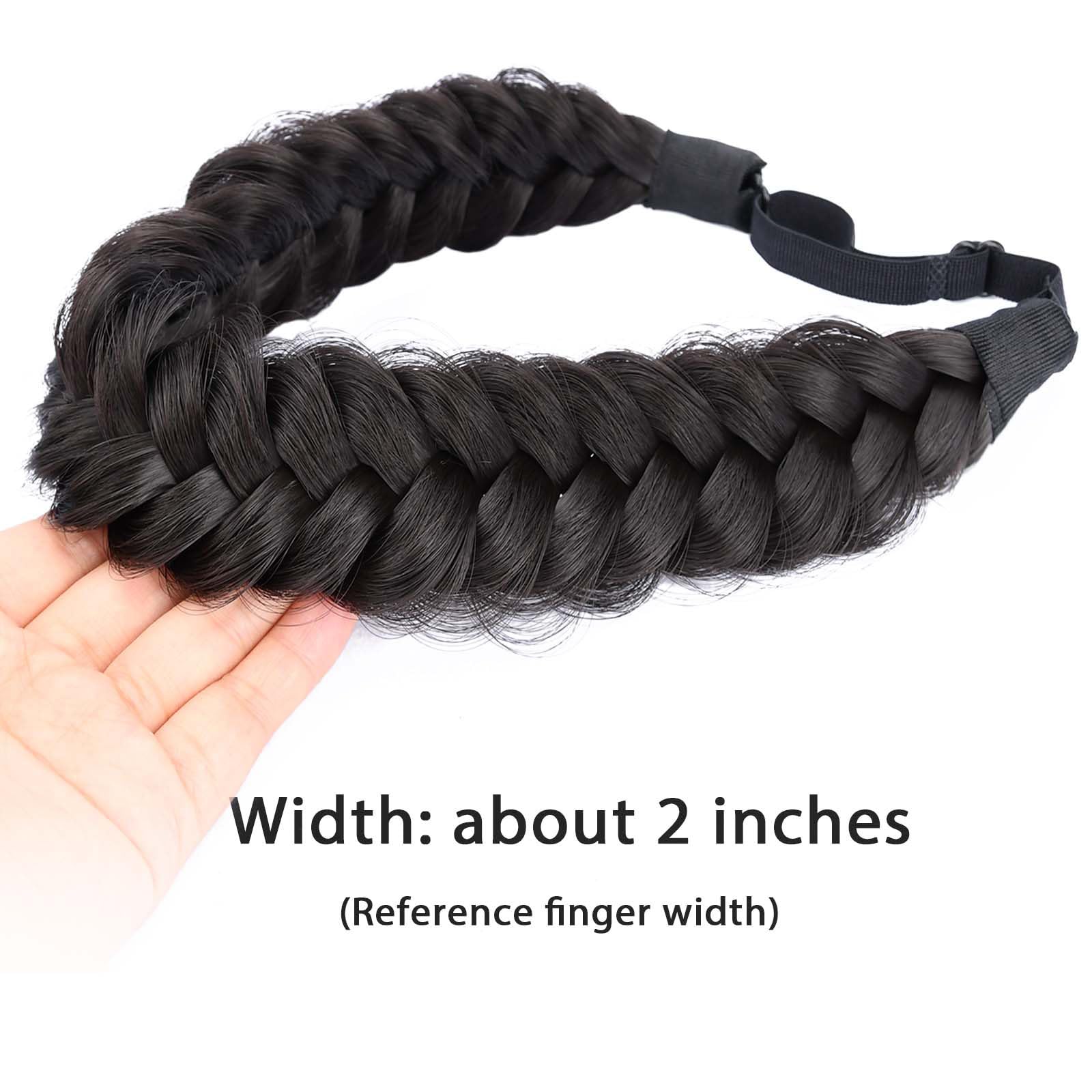 Messy Wide 2 Strands Synthetic Hair Braided Headband Women Girl Beauty Accessory Amazon.com : DIGUAN Messy Wide 2 Strands Synthetic Hair  main image 4