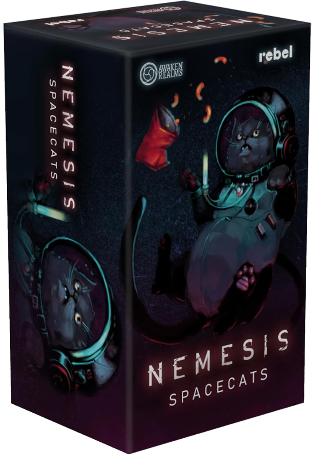 Rebel Studio Nemesis Space Cats Collectible Miniatures - Enhance Your Gameplay with 4 Plastic Cat Miniatures! Ideal for Collectors, Ages 14+, 1-5 Players, 1-2 Hour Playtime, Made