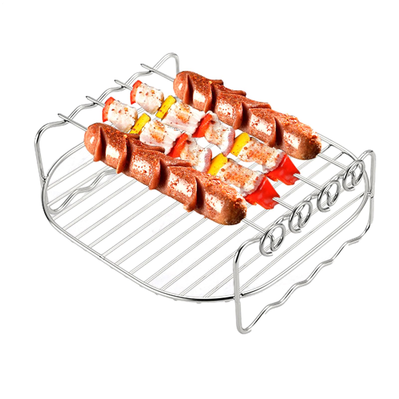 Air Fryer Rack Stainless Steel Wire Grill Accessory Layer Cooking Racks Compatible With Food Zone Fryer Durable Air
