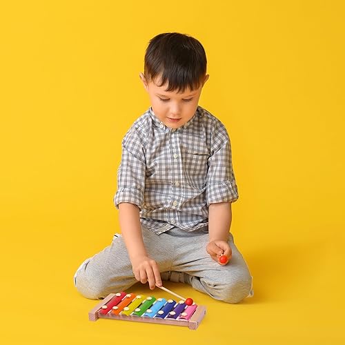 Miniatura 6 de Xilófono para niños pequeños de 1 a 3 años, instrumentos musicales para niños pequeños de 1 a 3 años, juguete de madera para niños pequeños,