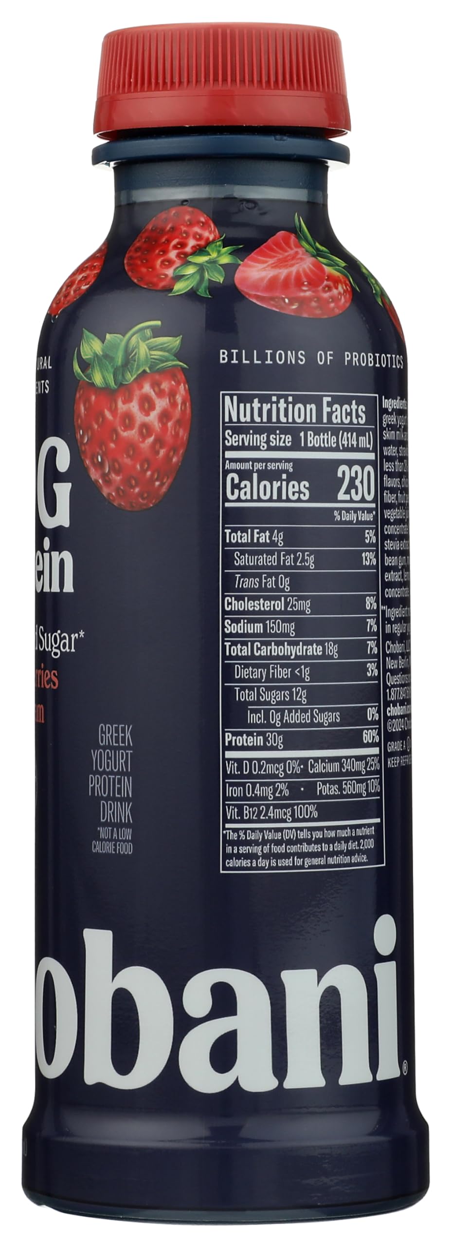 Chobani 30g Protein Drink Strawberries Cream 14 fl oz — view 5