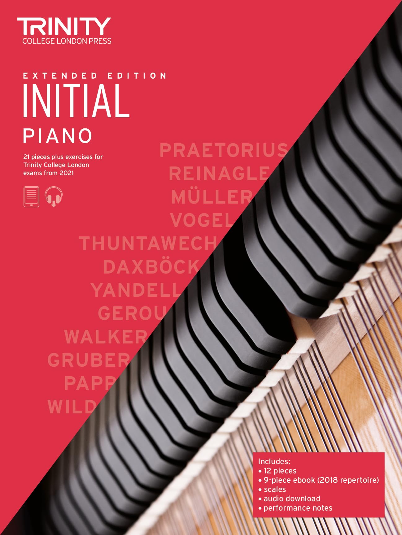 Trinity College London Piano Exam Pieces Plus Exercises From 2021: Initial - Extended Edition: 21 pieces plus exercises: 21 pieces plus exercises for Trinity College London exams 2021-2023