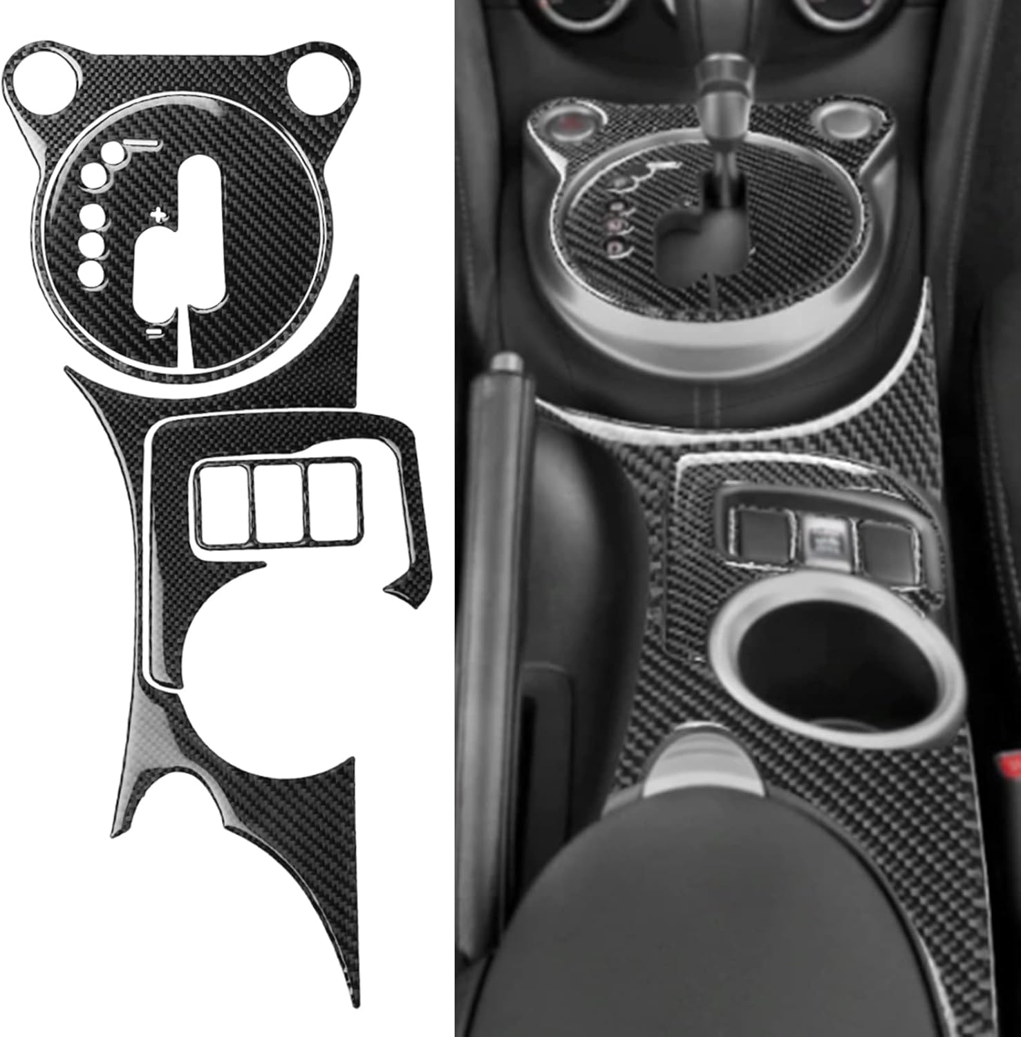 NVCNX Real Premium Carbon Fiber Car Center Console Gear