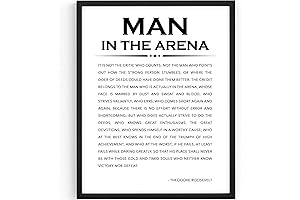 Man In The Arena - 11x14 (Unframed) | Daring Greatly Motivational Leadership Quotes Poster