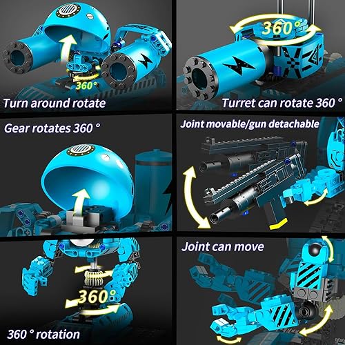 Miniatura 4 de HOGOKIDS Juego de construcción de robot RC 5 en 1  APP y control remoto juguetes de construcción recargables  Proyecto educativo STEM para niños,