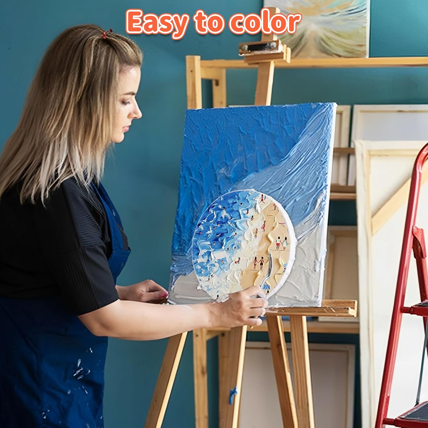 JMIATRY 10 Pack Round Canvases for Painting 8 Inch Circle Canvas for Painting 8"/20cm Round White Canvases for Halloween Oil Acrylic Painting Crafts (16mm Thick)