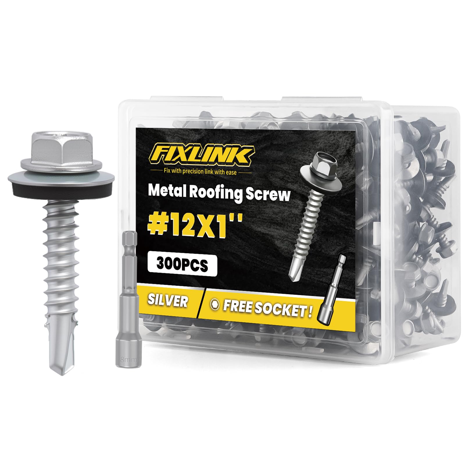 FIXLINK Metal Roofing Screws - 300 PCS -15