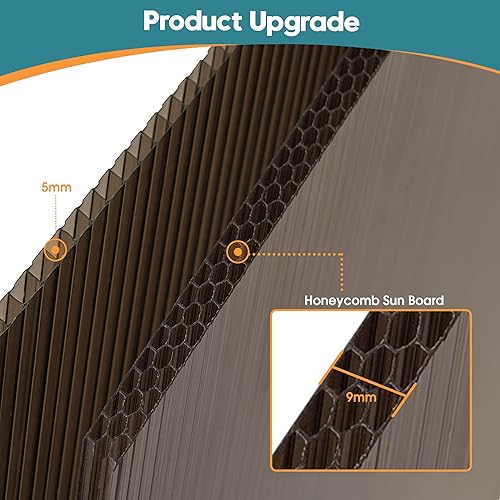 Miniatura 8 de MCombo Toldo de ventana de 40 x 40 pulgadas, toldos de policarbonato para puertas, cubierta de toldo de patio al aire libre AW404 (40 x 40, tablero