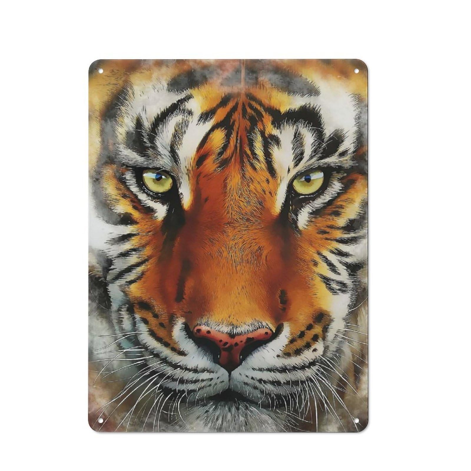 Junmoney Style-17 Vintage Tin Sign 40X30cm With Tiger Eyes For Home Bar Wall, Metal Sign Decor For Home Bars And Entertaining Spaces