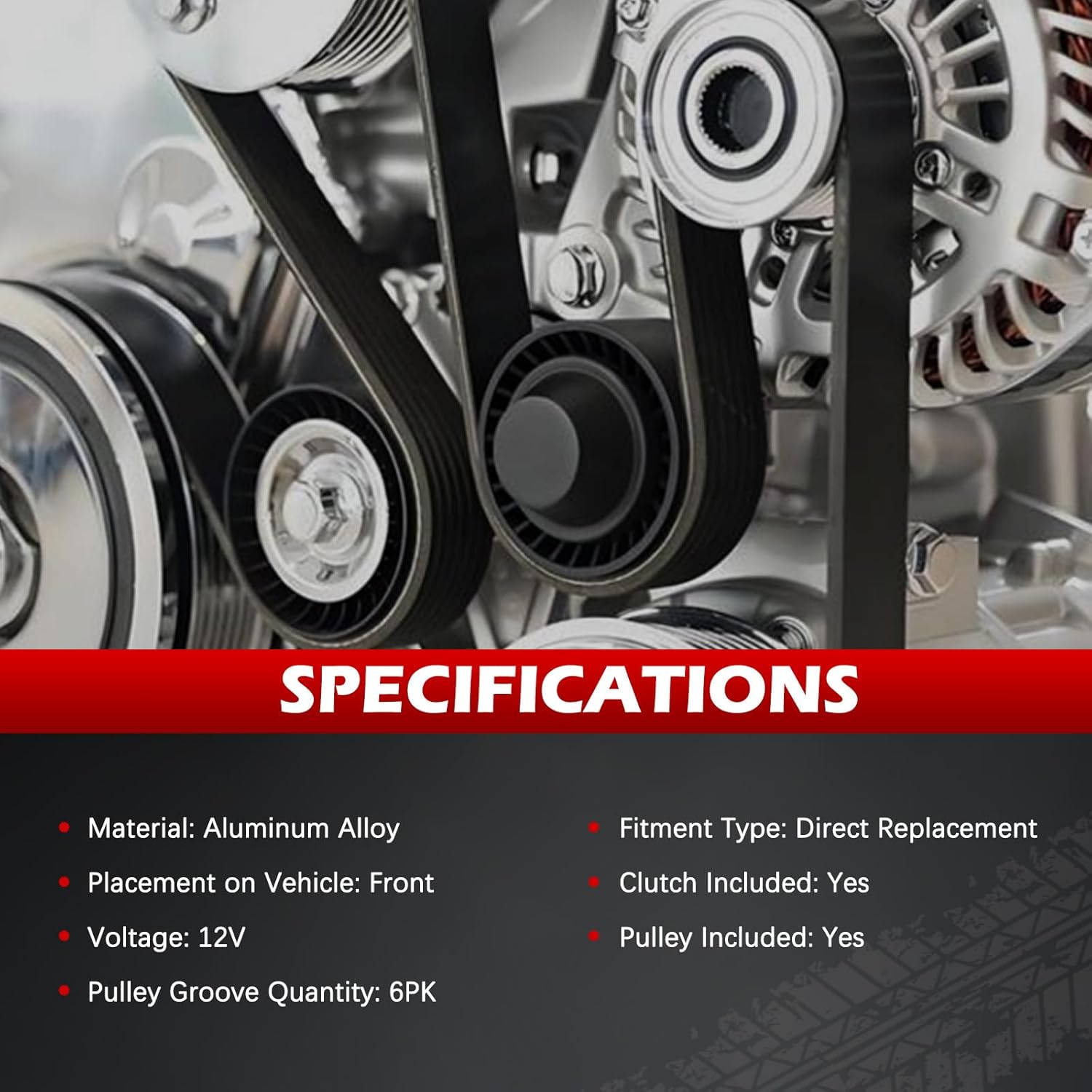 A/C Compressor with Clutch Fit for A4 2017-2020, A4 allroad 2017-2019, A6 2016-2018, Q7 2018-2020, 2.0L, Replace for 157322, 168318, 4M0820803