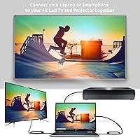Vista 3 de Kit adaptador HDMI 8k/4k compatible con Samsung SM-A720F a digital Full 240Hz con cable de 6 pies