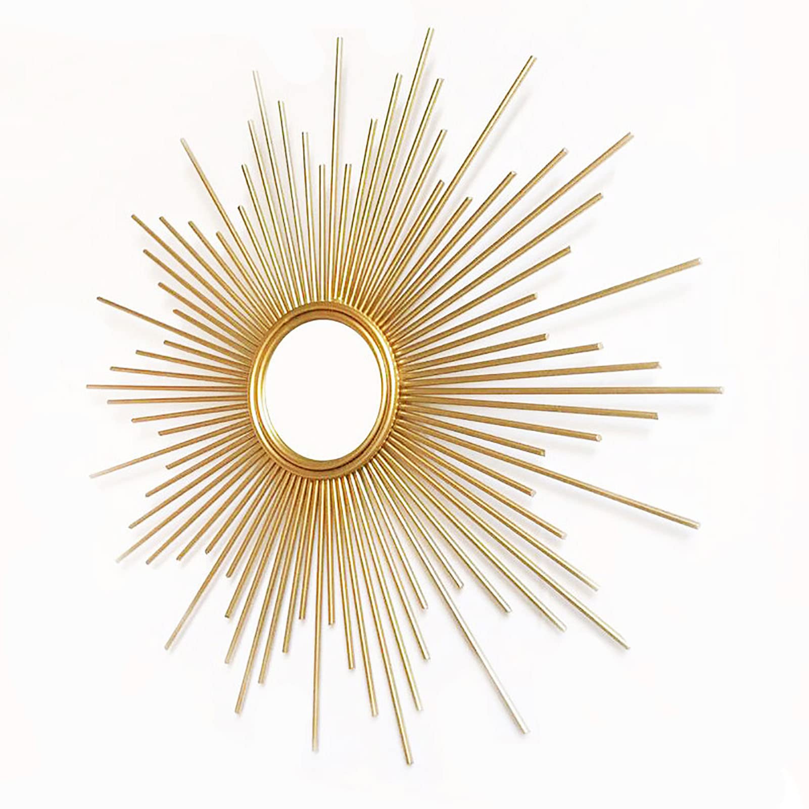 Sunburst Spiegel für Wanddekor, Starburst Gold Wandspiegel, runder Metall Dekorativer Akzentspiegel, für Esszimmer, Wohnzimmer, Flur Veranda,60cm(24inch)