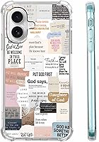 Vista 55 de Cubierta de Teléfono con Versículos de la Biblia y Citas Cristianas de Jesús en Collage, Funda Protectora Suave de TPU de Moda para iPhone 16 Pro, #1