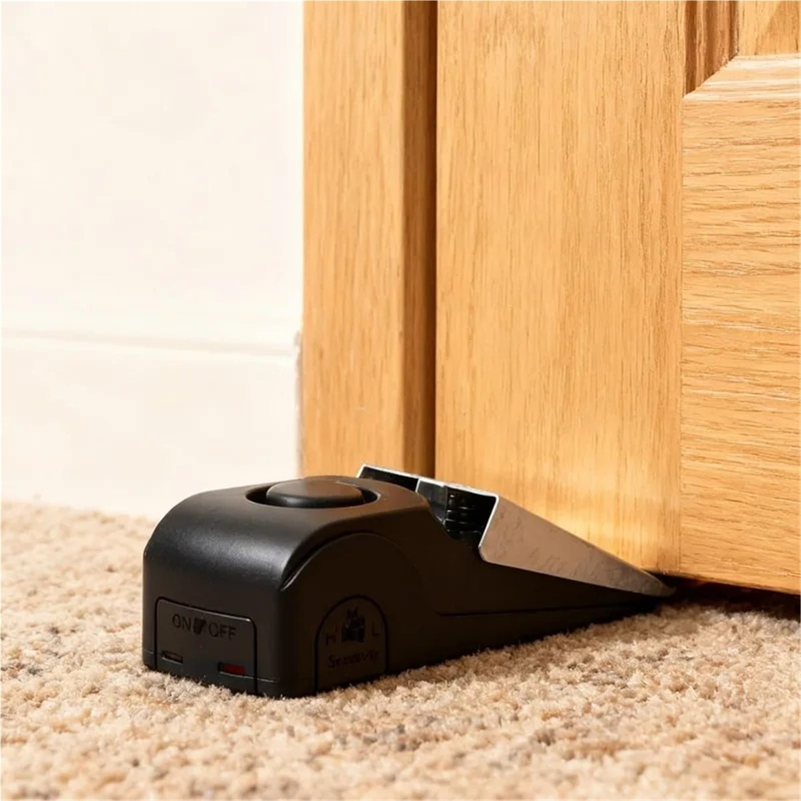 Tope Para Puerta Con Alarma Alarma de tope puerta cuña 120 dB(3pcs 3.8 * 13.7cm)