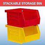 Akro-Mils 30210 AkroBins Plastic Storage Bins, Space-Saving Stackable Bins for Garage, Pantry, Craft Organization, 5" x 4" x 3", Black, 24-Pack