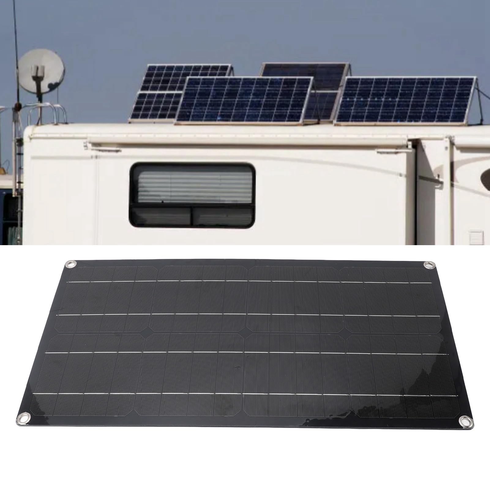 Generic Kit Controller Pannello Solare Professionale con Pannello Monocristallino da 100 W per Avventure All'aria Aperta e - Fonte di Energia Ecologica