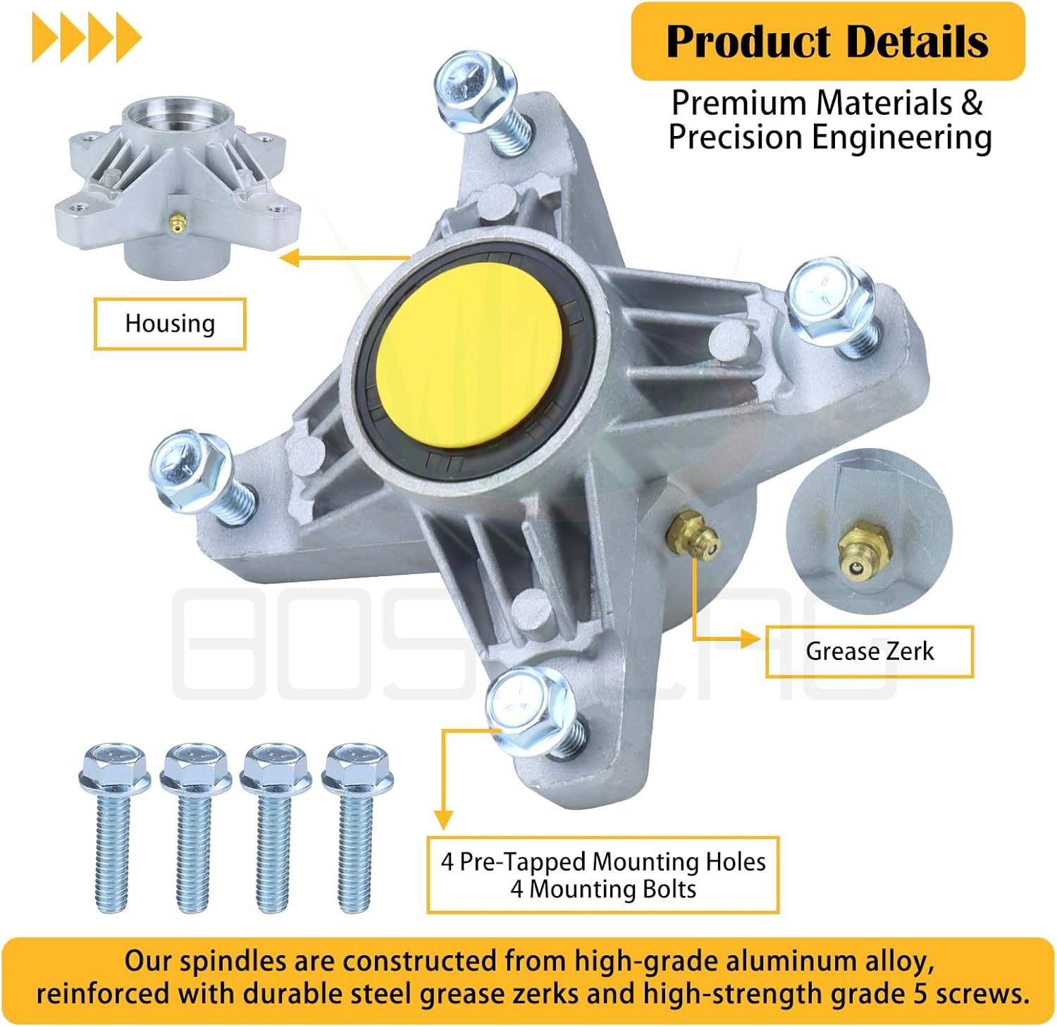 3 Pack 918-04426 Spindle Assembly Kit Replaces Cub Cadet 918-04426 Complete Spindle Kit, 918-3129c Spindle Assembly 918 04426, 618 04426, 618-04394, 618-04426, 618-3129a, 618-3129b, 918-04217