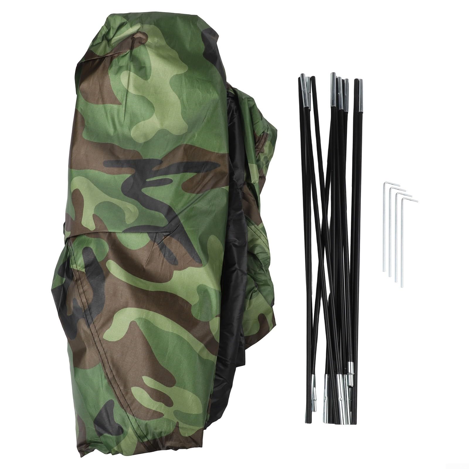 Tenda da campeggio per 1 o 2 persone con tetto rivestito in argento con protezione UV, cerniere bidirezionali, borsa per il trasporto e struttura robusta in fibra di vetro