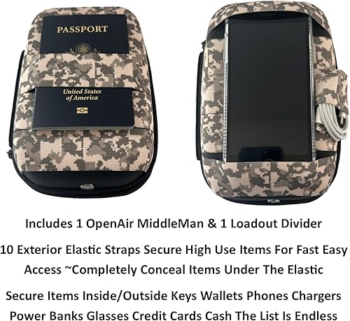 Miniatura 2 de Keyfit Tools OpenAir MiddleMan - Estuche de transporte diario para hombres, libera tus bolsillos y organiza tu vida bolso para hombre