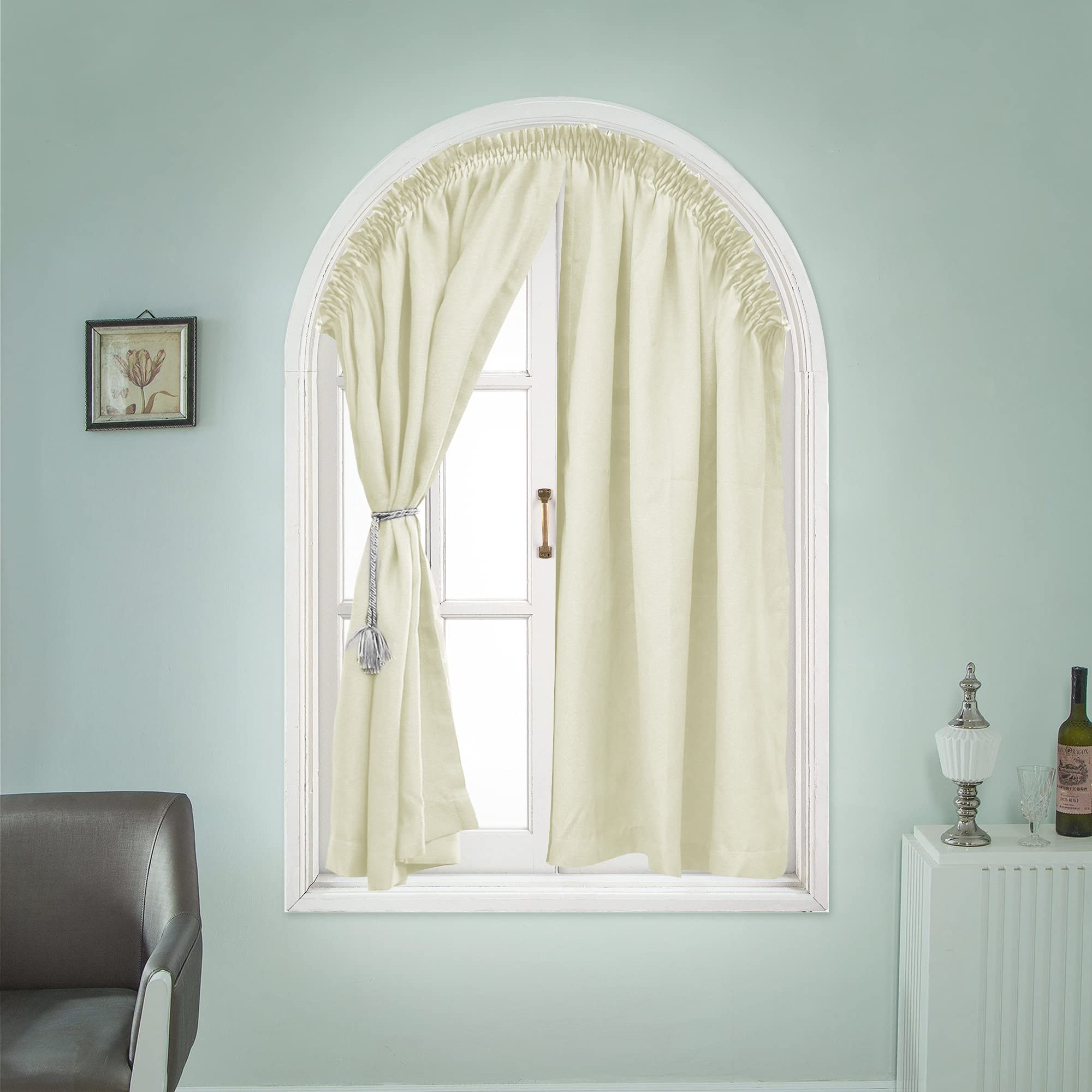 Amazon.com: Arch Window Curtains Blackout Arch Window Shades ...