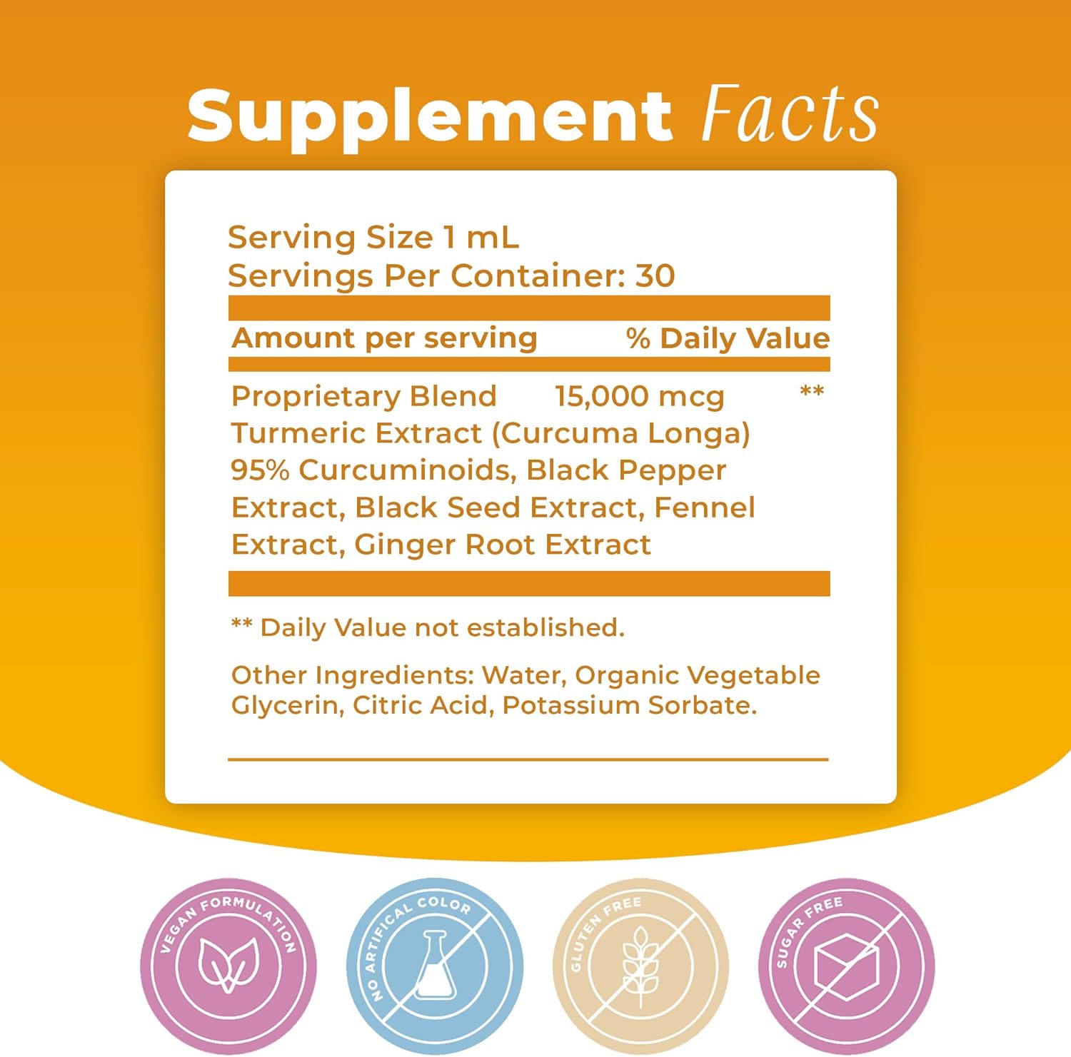 Liquid Turmeric Curcumin Plus Natural Organic Black Pepper.