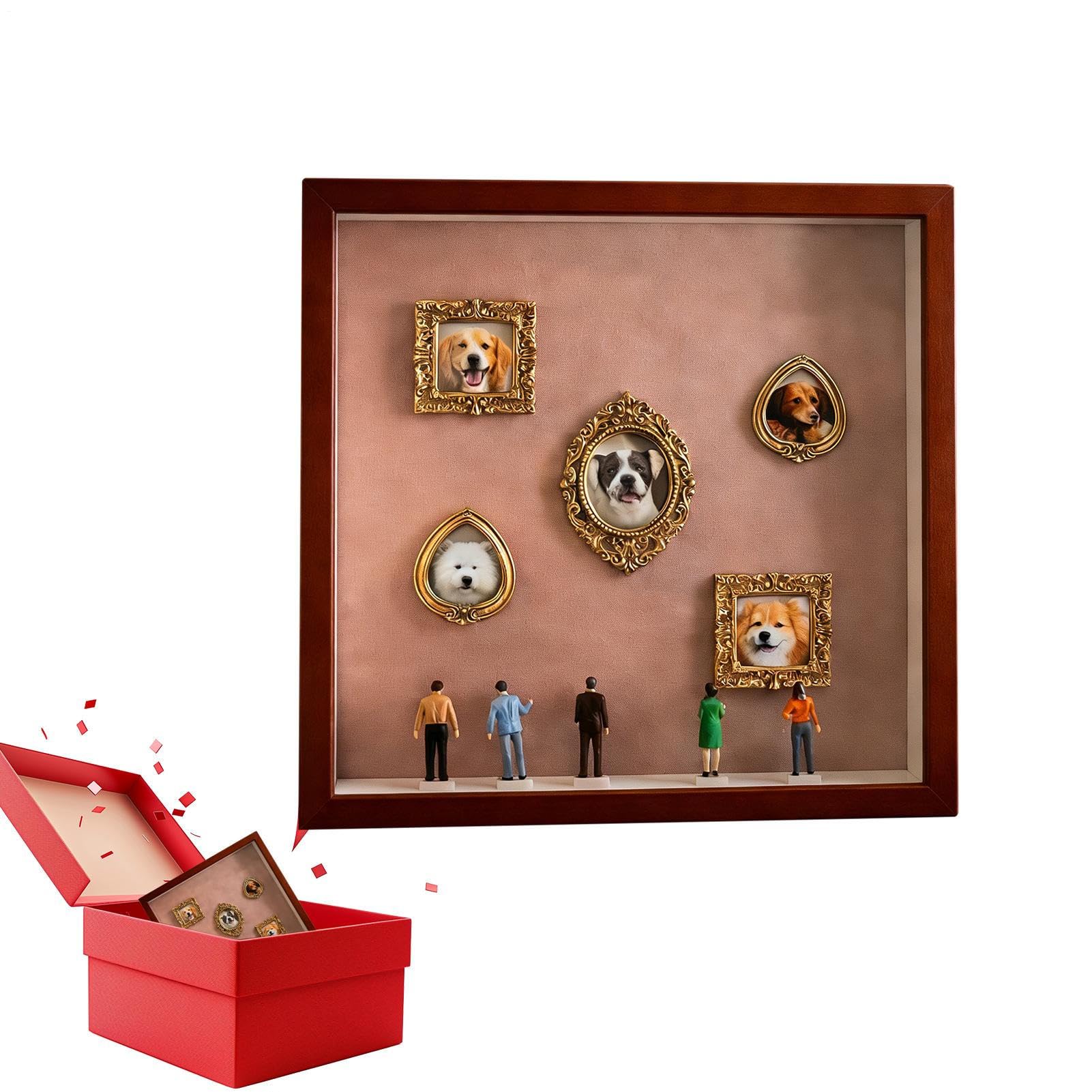 Caja expositora de fotos como regalo emotivo de mudanza y cumpleaños para decoración de casa