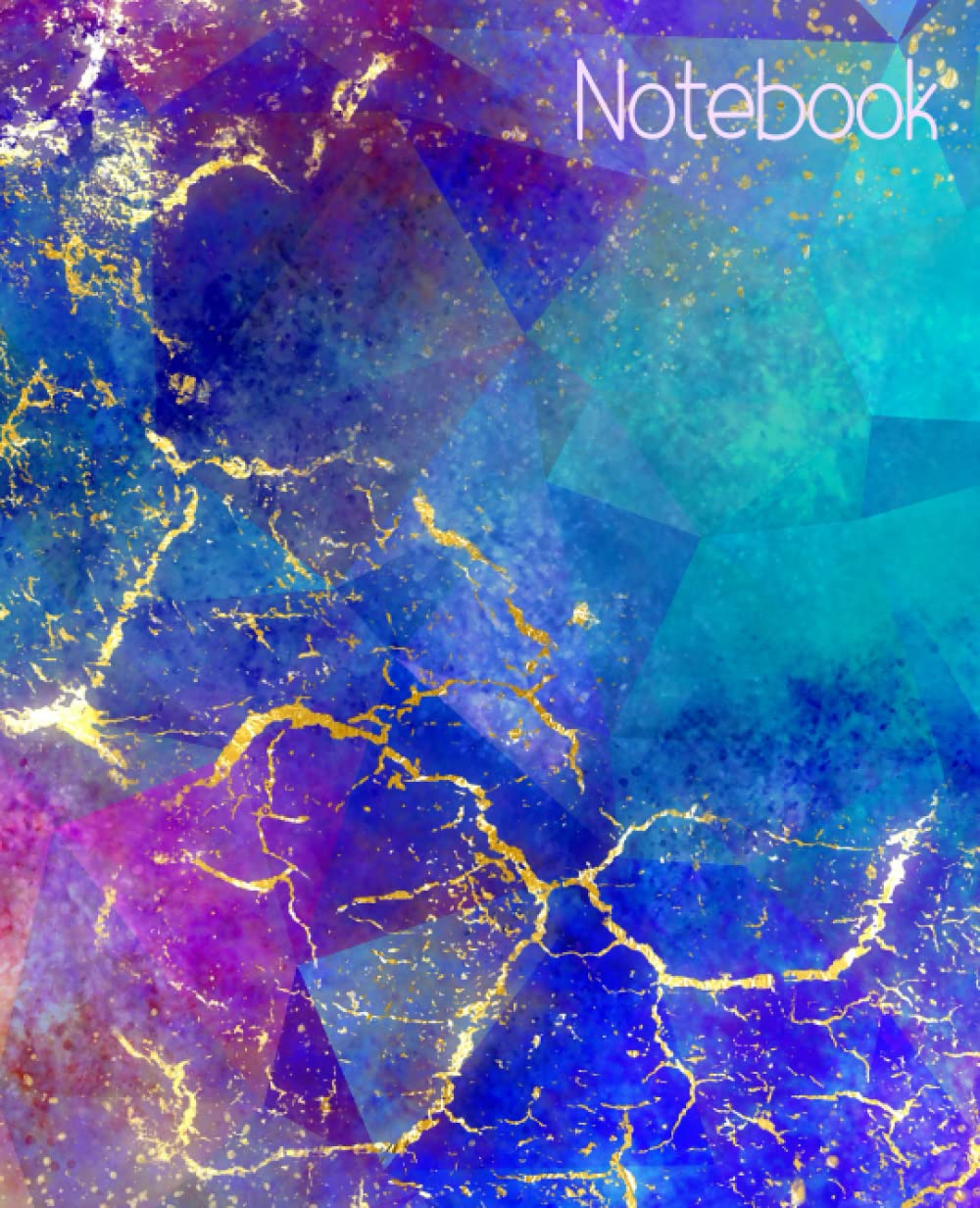 J&M Prosperity LLCGeometric Jewel Tone Notebook: Colorful, abstract, jewel toned notebook- 7.5 by 9.25 with 120 college ruled pages