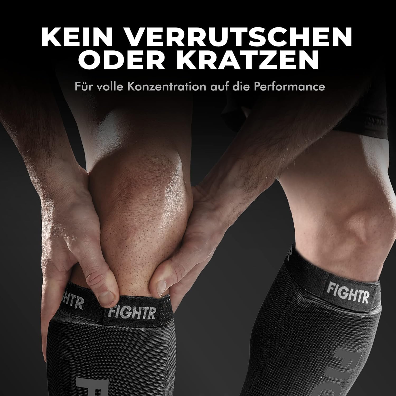 FIGHTR® Schienbeinschoner - mit perfektem Sitz und idealer Polsterung | Schienbeinschutz für Kicks im Kickboxen, MMA, Muay Thai und weitere Kampfsportarten
