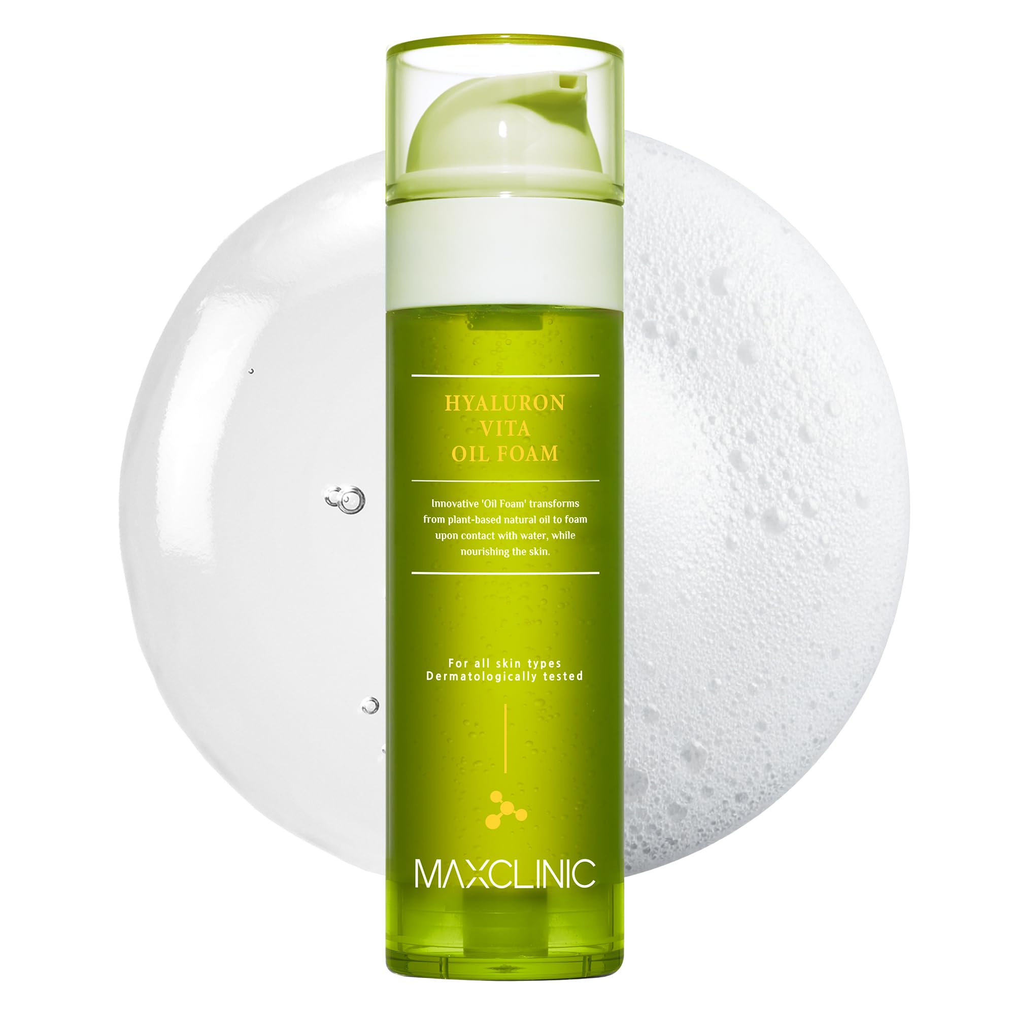 [K-Beauty] Hyaluron Vita Oil to Foam - All-in-One Korean Face Wash OilBased Foaming Facial Cleanser - Pore Minimizing & Blackhead Remover - Makeup